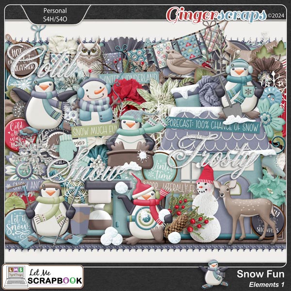 Snow Fun-1 Elements by Let Me Scrapbook