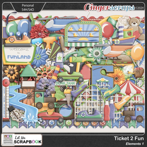 Ticket 2 Fun-1 Elements by Let Me Scrapbook