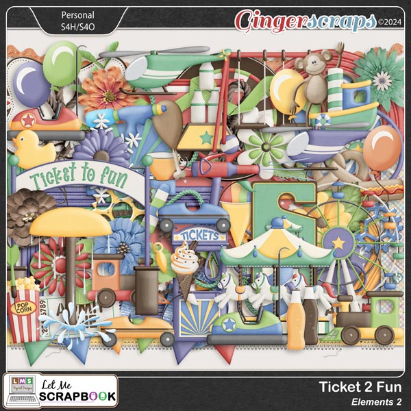 Ticket 2 Fun-2 Elements by Let Me Scrapbook