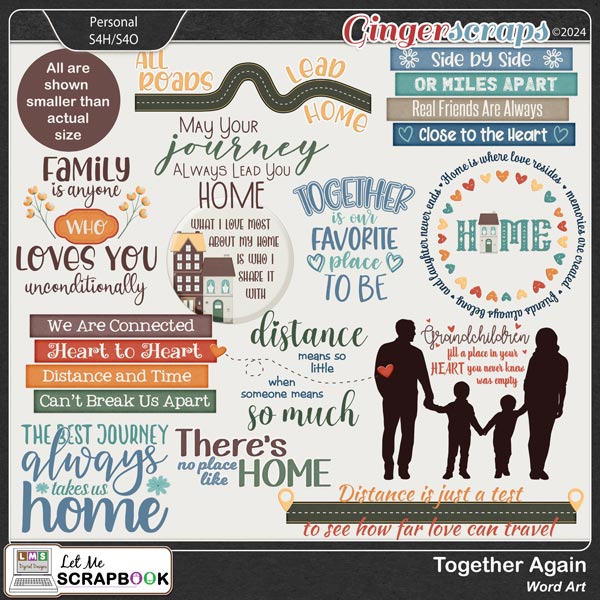 Together Again Word Art by Let Me Scrapbook