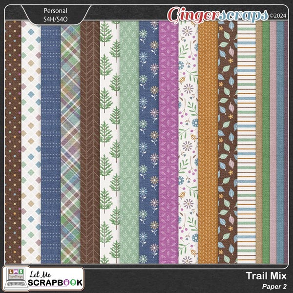 Trail Mix-2 Paper by Let Me Scrapbook
