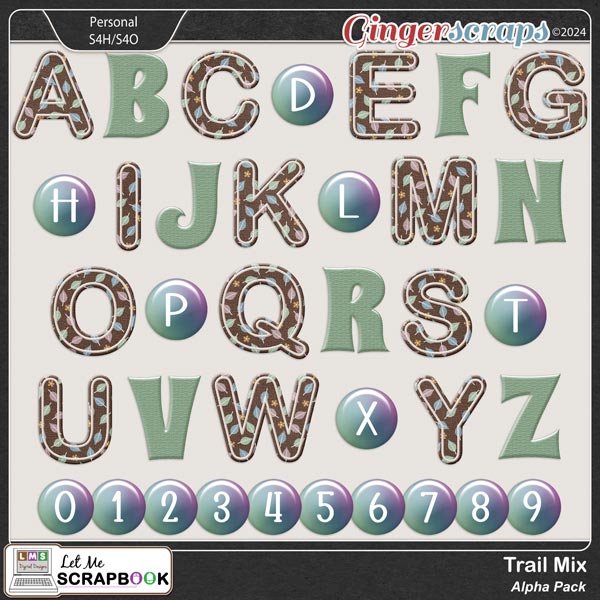Trail Mix Alpha Pack by Let Me Scrapbook