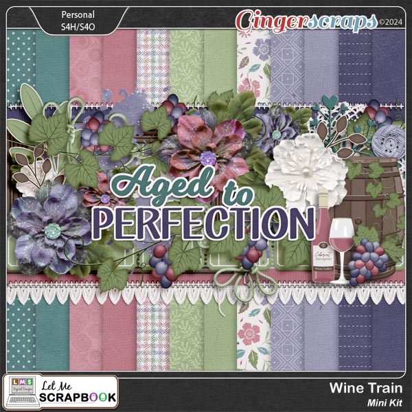 Wine Train Mini Kit by Let Me Scrapbook
