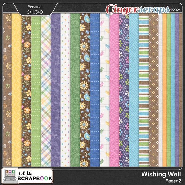 Wishing Well-2 Paper by Let Me Scrapbook