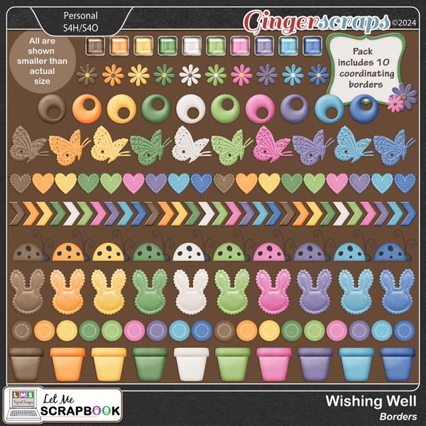 Wishing Well Borders by Let Me Scrapbook