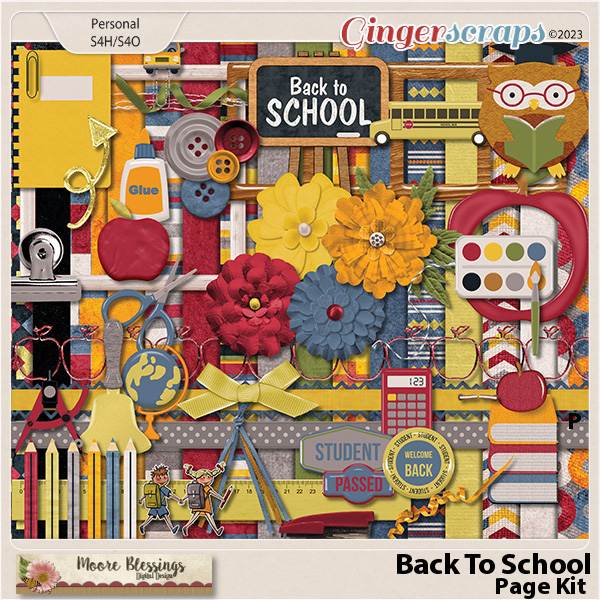 Back To School Page Kit by Moore Blessings Digital Design