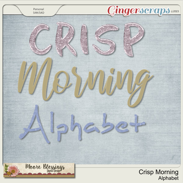 Crisp Morning Alphabet by Moore Blessings Digital Design