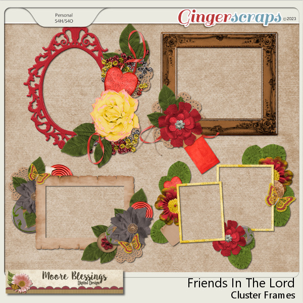 Friends In The Lord Cluster Frames by Moore Blessings Digital Design