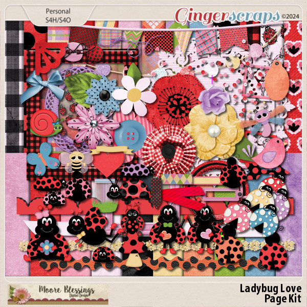 The Ladybug Love Page Kit by Moore Blessings Digital Design 