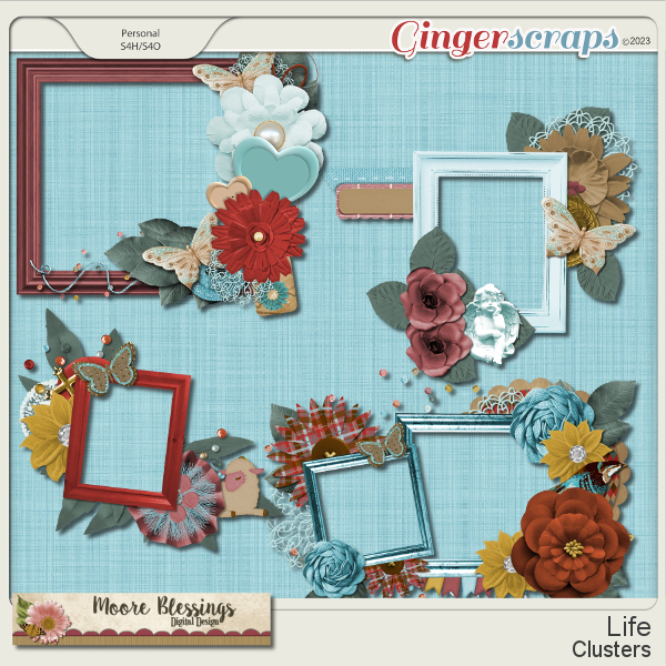 Life Cluster Frame Pack by Moore Blessings Digital Design 