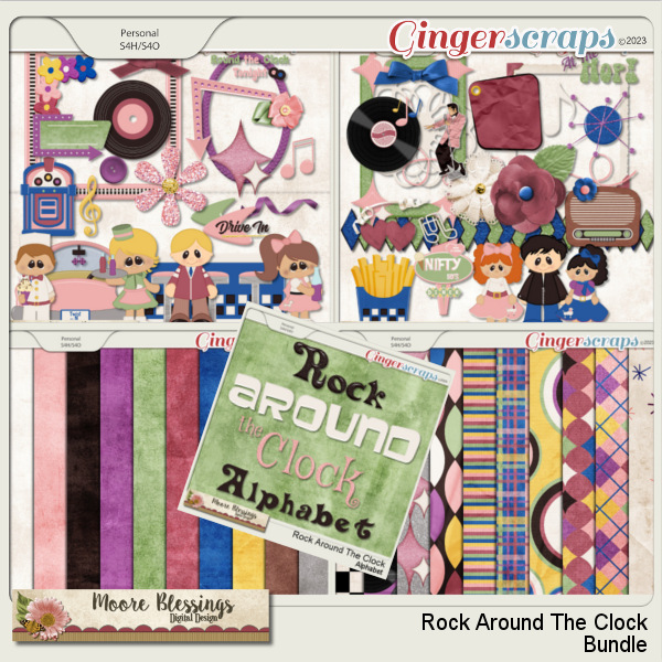 Rock Around The Clock Bundle by Moore Blessings Digital Design 