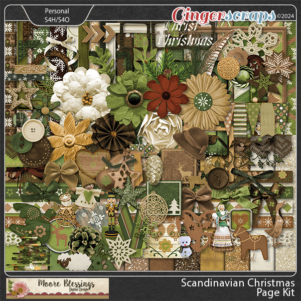 Scandinavian Christmas Page Kit by Moore Blessings Digital Design