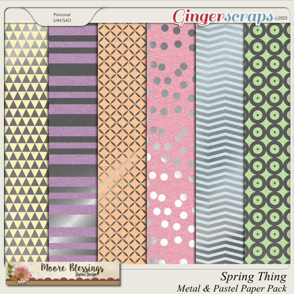 Spring Thing Metal Paper Pack by Moore Blessings Digital Design