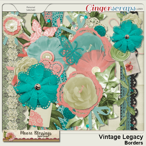 Vintage Legacy Borders by Moore Blessings Digital Design 