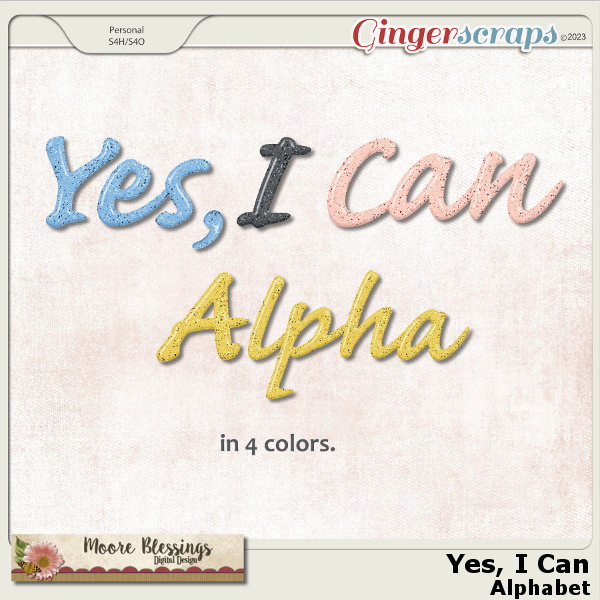 Yes, I Can Alphabet by Moore Blessings Digital Design 