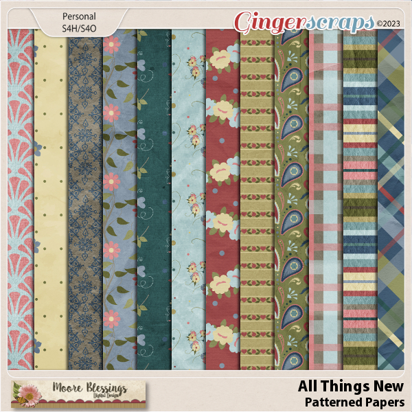All Things New Patterned Paper Pack by Moore Blessings Digital Design