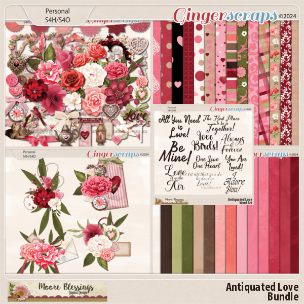 Antiquated Love Bundle by Moore Blessings Digital Design 