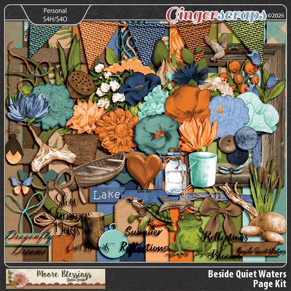 Beside Quiet Waters Page Kit by Moore Blessings Digital Design