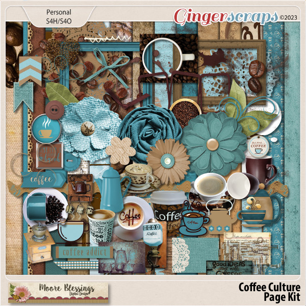 Coffee Culture Page Kit by Moore Blessings Digital Design 