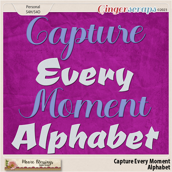 Capture Every Moment Alphabet by Moore Blessings Digital Design 