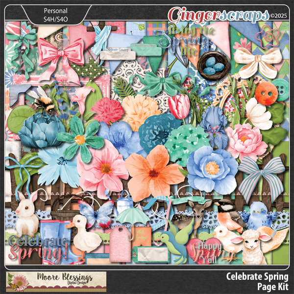 Celebrate Spring Page Kit by Moore Blessings Digital Design