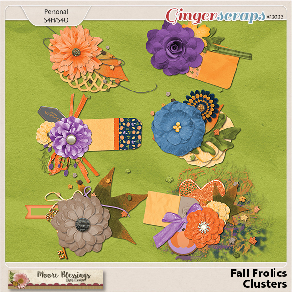 Fall Frolics Cluster Pack by Moore Blessings Digital Design 
