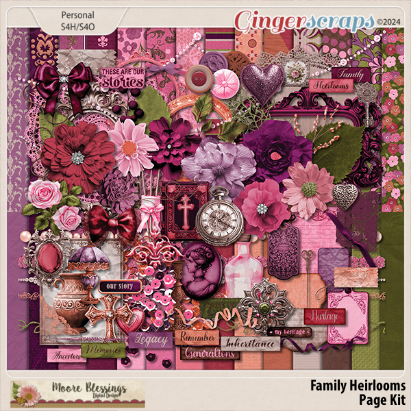 Family Heirlooms Page Kit by Moore Blessings Digital Design