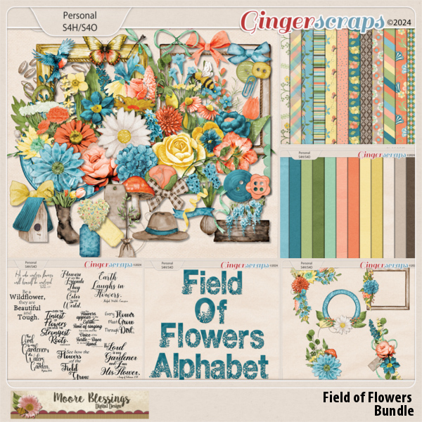 Field of Flowers Bundle by Moore Blessings Digital Design