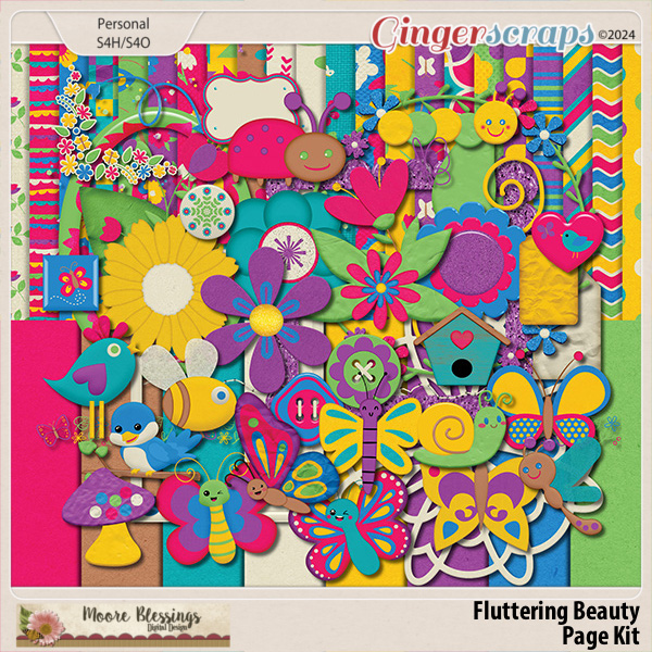 Fluttering Beauty Page Kit by Moore Blessings Digital Design