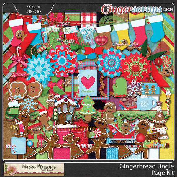 Gingerbread Jingle Page Kit by Moore Blessings Digital Design