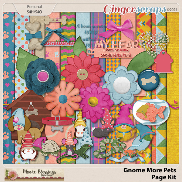 Gnome More Pets Page Kit by Moore Blessings Digital Design