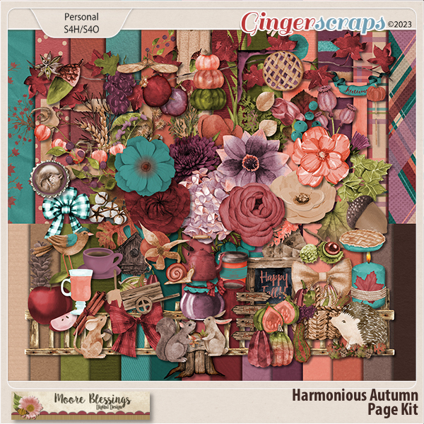 Harmonious Autumn Page Kit by Moore Blessings Digital Design