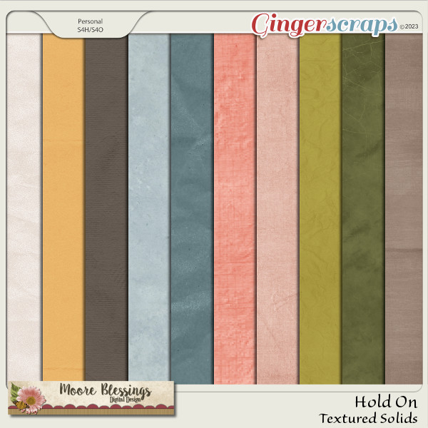 Hold On Textured Solid Paper Pack by Moore Blessings Digital Design