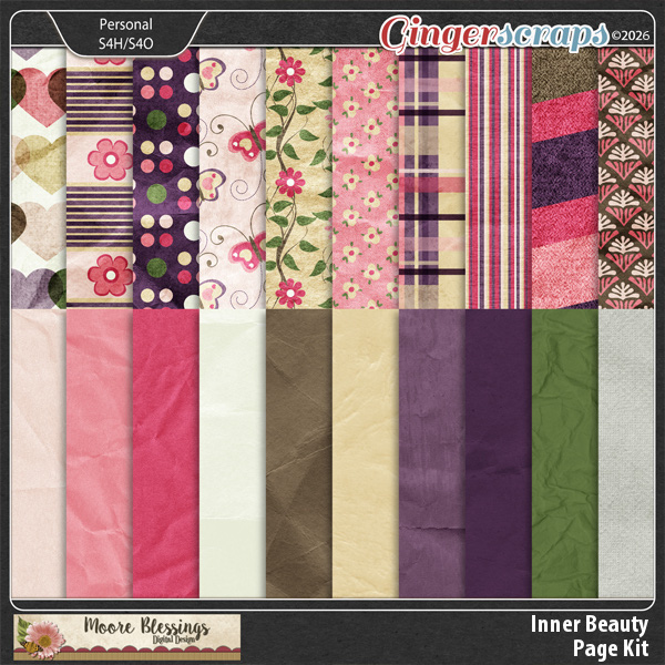 Inner Beauty Paper Pack by Moore Blessings Digital Design 