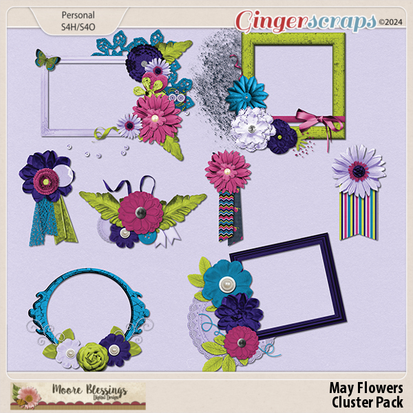 May Flowers Clusters by Moore Blessings Digital Design