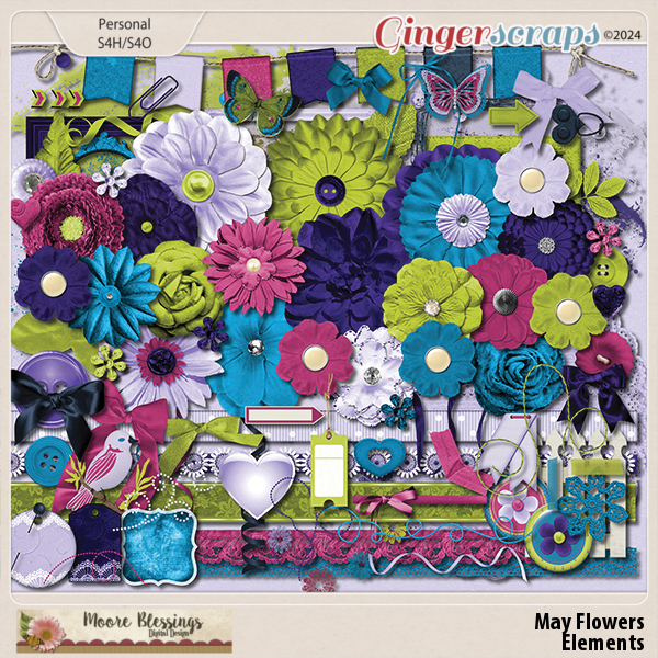 May Flowers Elements by Moore Blessings Digital Design