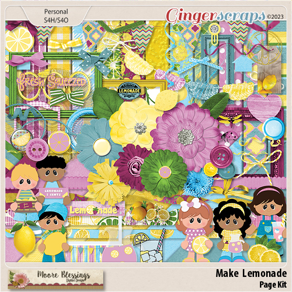 Make Lemonade Page Kit by Moore Blessings Digital Design 
