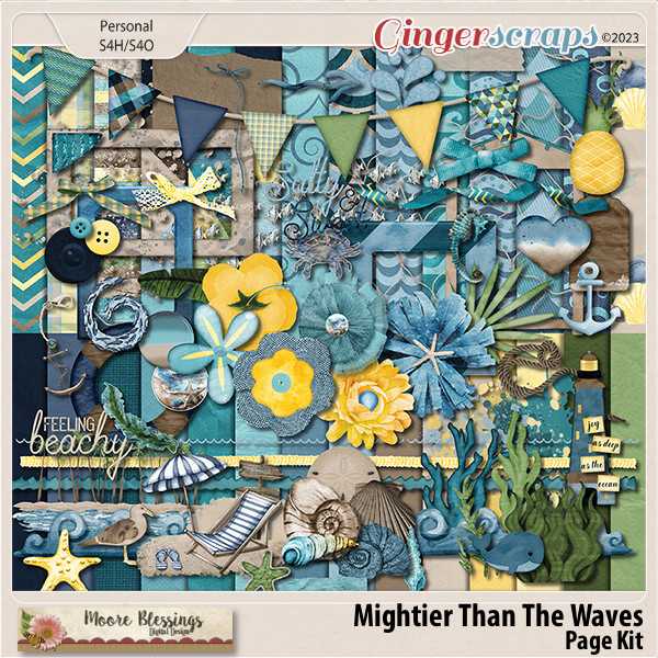 Mightier Than The Waves Page Kit by Moore Blessings Digital Design