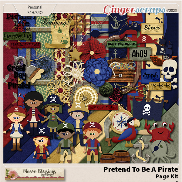 Pretend To Be A Pirate Page Kit By Moore Blessings Digital Design