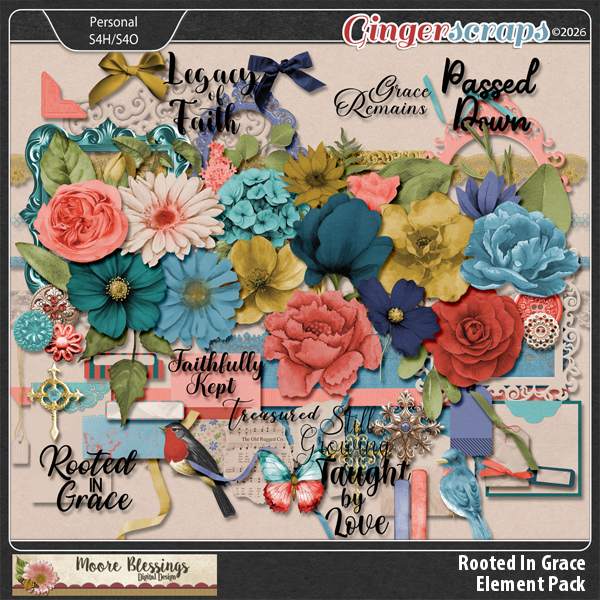Rooted In Grace Element Pack by Moore Blessings Digital Design