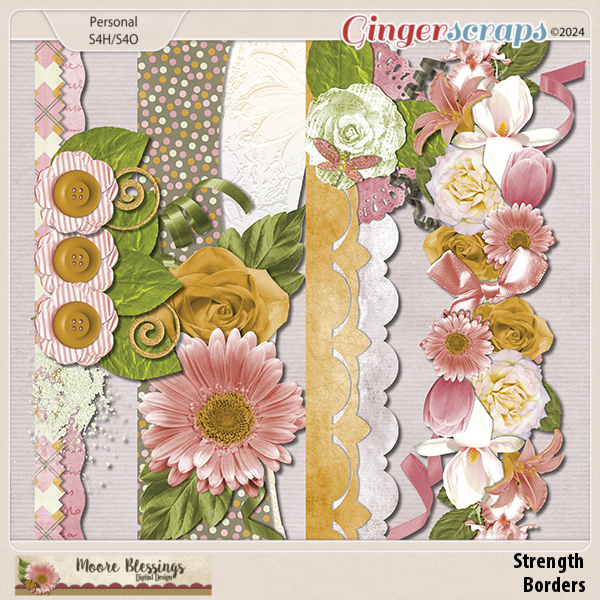 Strength Borders by Moore Blessings Digital Design