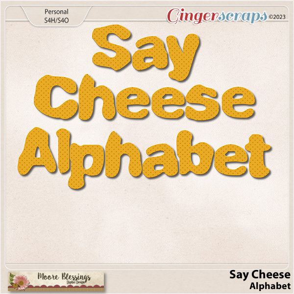 Say Cheese Alphabet by Moore Blessings Digital Design 