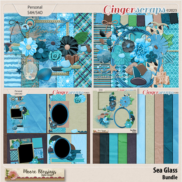 Sea Glass Bundle by Moore Blessings Digital Design 