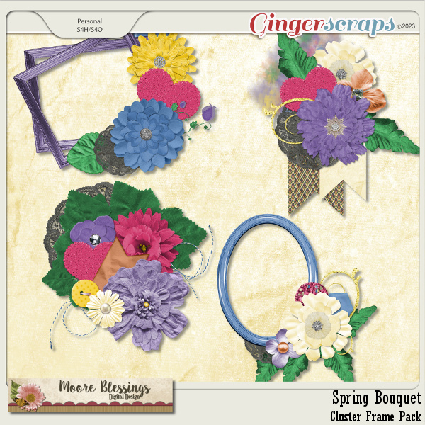 Spring Bouquet Cluster Pack by Moore Blessings Digital Design