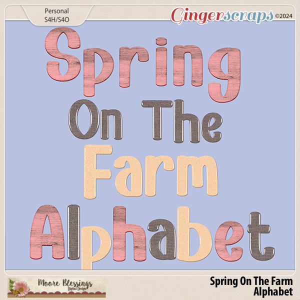 Spring On The Farm Alphabet by Moore Blessings Digital Design