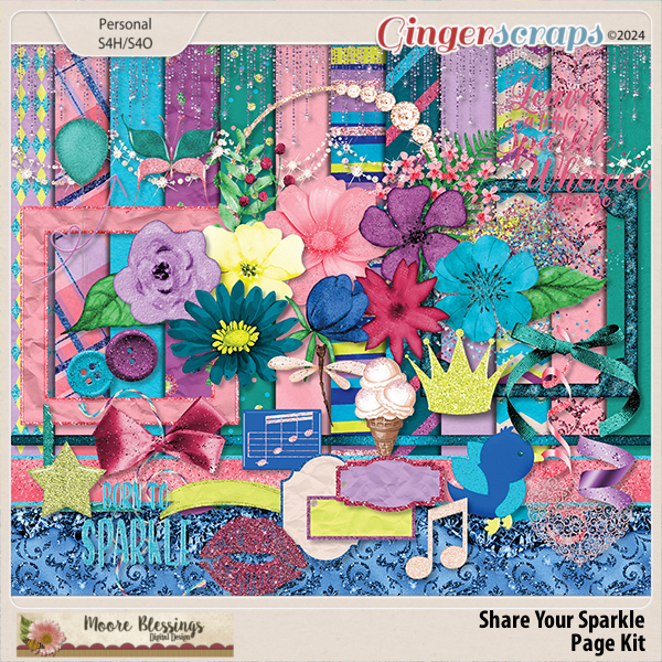 Share Your Sparkle Page Kit by Moore Blessings Digital Design