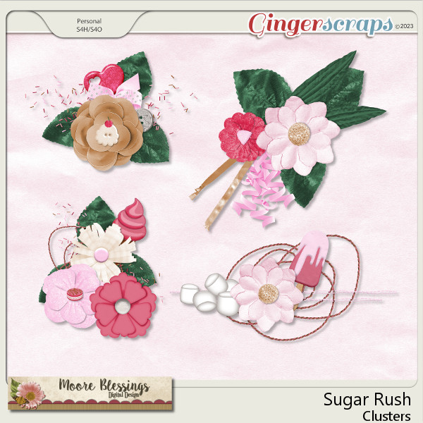 Sugar Rush Cluster Pack By Moore Blessings Digital Design 