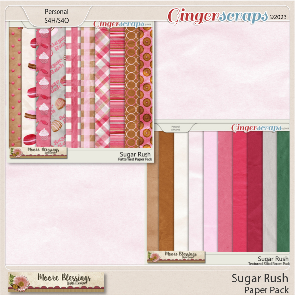 Sugar Rush Paper Pack By Moore Blessings Digital Design