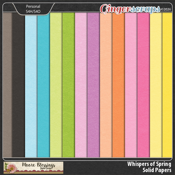Whispers of Spring Solid Paper Pack by Moore Blessings Digital Design