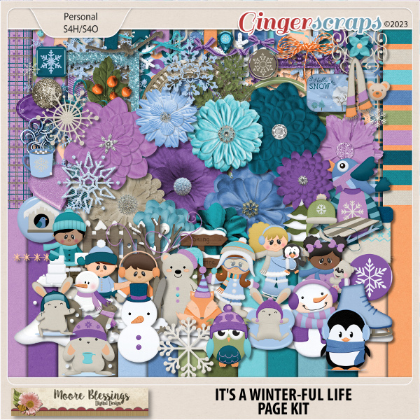 It's a Winter-ful Life Page Kit by Moore Blessings Digital Design 